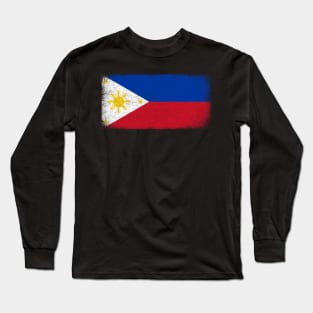 Philippines Flag Vintage Long Sleeve T-Shirt